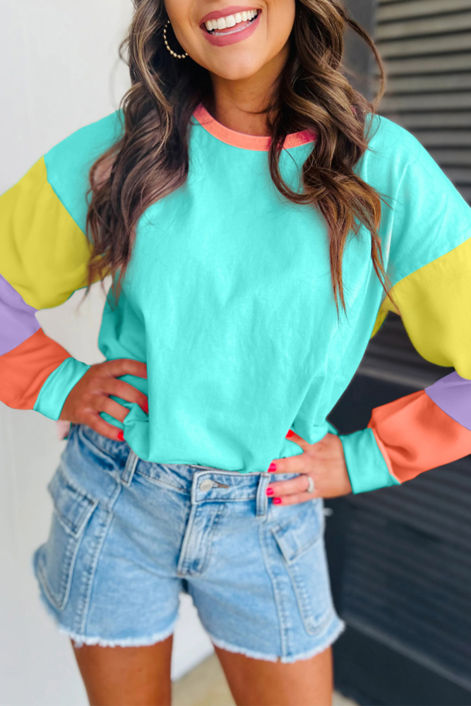 HIDDEN GEMS The Chriselle Colorblock Top