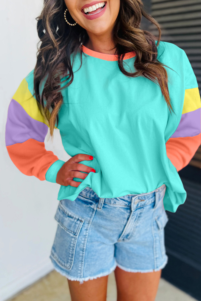 HIDDEN GEMS The Chriselle Colorblock Top