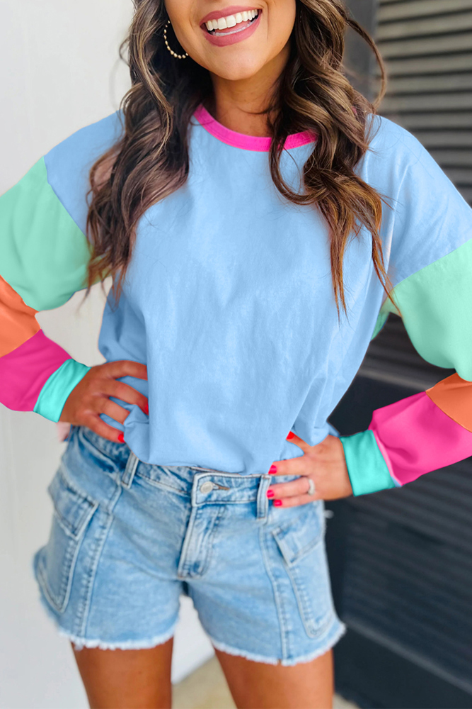 HIDDEN GEMS The Chriselle Colorblock Top