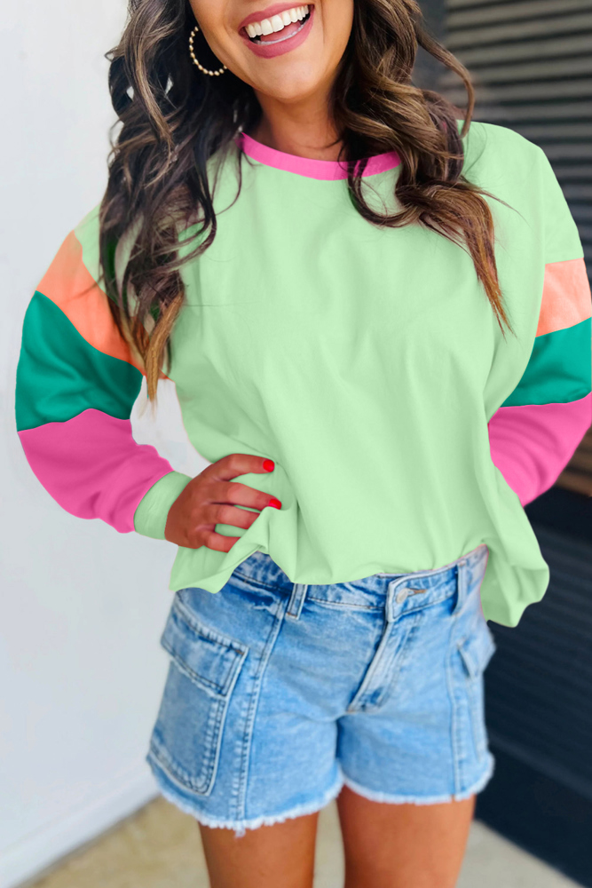 HIDDEN GEMS The Chriselle Colorblock Top