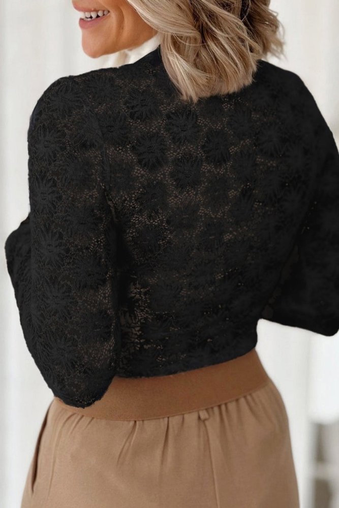 SULTRY LACE LONG SLEEVE TOP