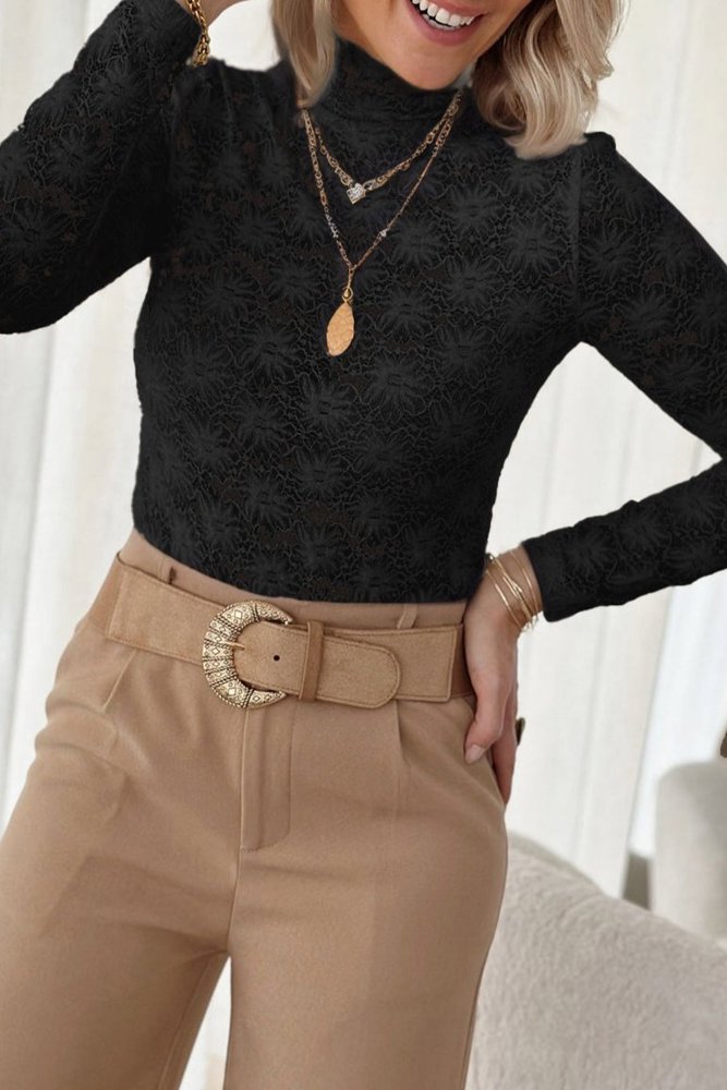 SULTRY LACE LONG SLEEVE TOP