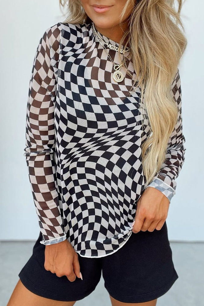 The Checker Daze Mesh Top