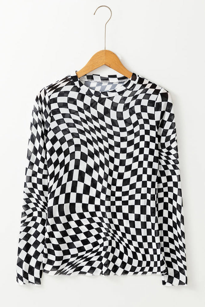 The Checker Daze Mesh Top