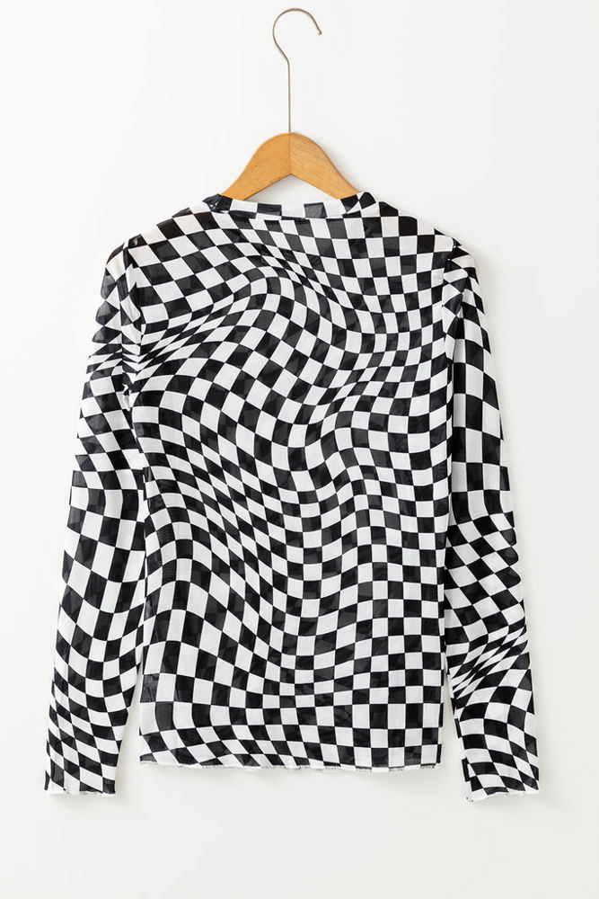 The Checker Daze Mesh Top