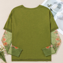  HIDDEN GEMS Floral Mesh Sleeve Tee