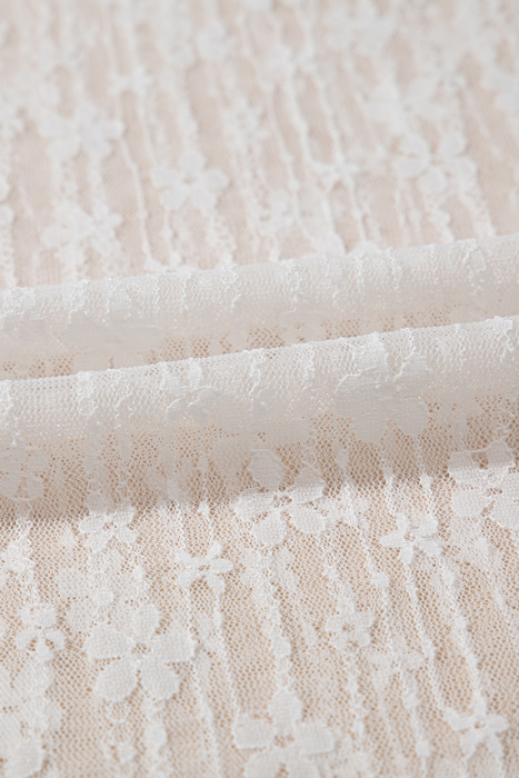 HIDDEN GEMS | Floral Sheer Lace Long Sleeve Top