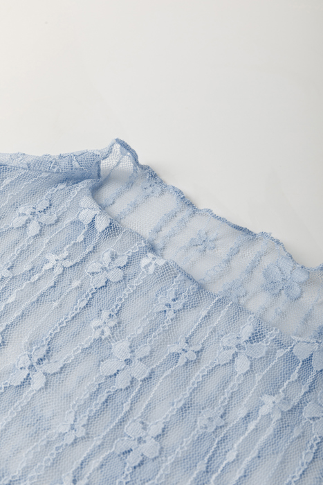 HIDDEN GEMS | Floral Sheer Lace Long Sleeve Top