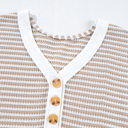  HIDDEN GEMS | Casually Cool Stripe V-Neck T-Shirt