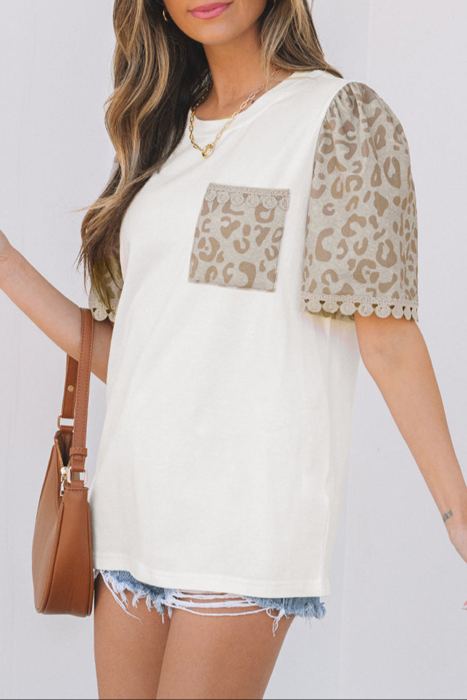 HIDDEN GEMS | Captivating Leopard & Lace T-Shirt