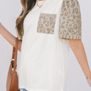  HIDDEN GEMS | Captivating Leopard & Lace T-Shirt