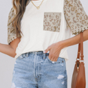  HIDDEN GEMS | Captivating Leopard & Lace T-Shirt