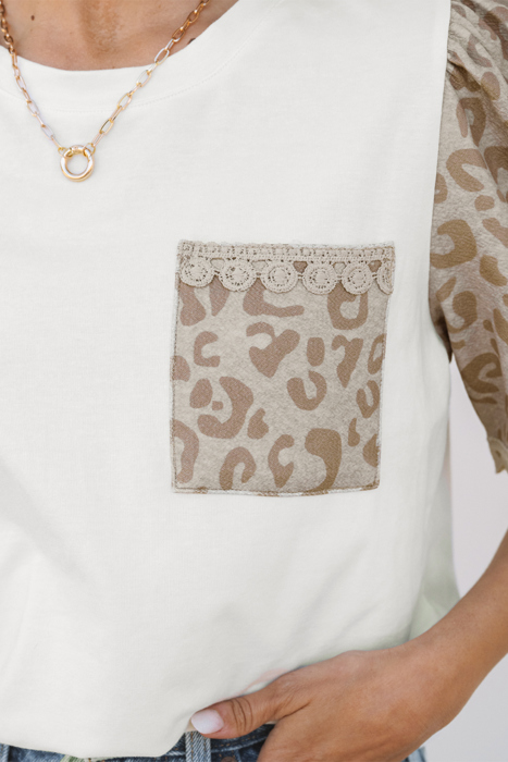 HIDDEN GEMS | Captivating Leopard & Lace T-Shirt