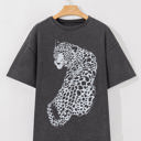  HIDDEN GEMS Washed Leopard Tee