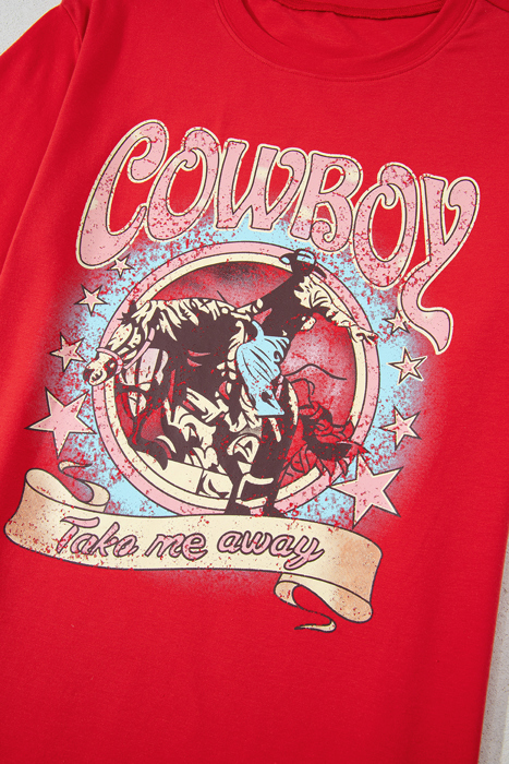 HIDDEN GEMS Cowboy Vintage Print Tee