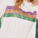  HIDDEN GEMS Mardi Gras Sequined Top