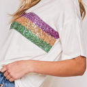  HIDDEN GEMS Mardi Gras Sequined Top