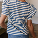  HIDDEN GEMS | America Stripe Puff Sleeve T-Shirt