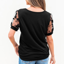  HIDDEN GEMS | Garden Party Floral Lace Patchwork T-Shirt
