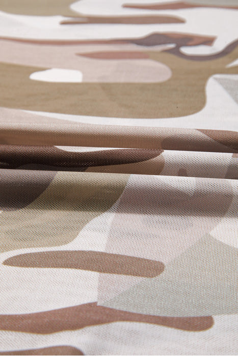 HIDDEN GEMS | Western Camo Mesh Long Sleeve Top