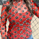  HIDDEN GEMS | Game Day Sheer Mesh Long Sleeve Top