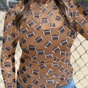  HIDDEN GEMS | Game Day Sheer Mesh Long Sleeve Top