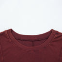  HIDDEN GEMS | Ribbed Buttoned Cuff Long Sleeve Top