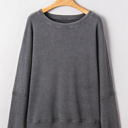  HIDDEN GEMS | Waffle Knit Patchwork Long Sleeve Top