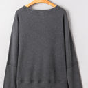  HIDDEN GEMS | Waffle Knit Patchwork Long Sleeve Top