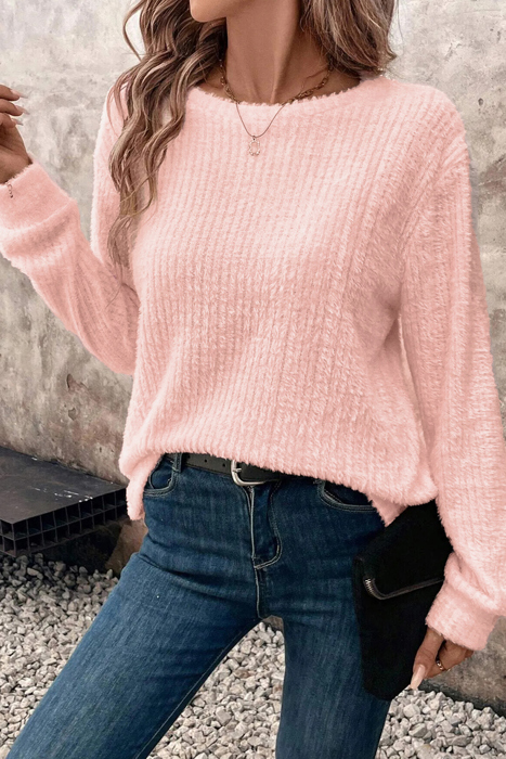 Soft Focus Ribbed Knit Top