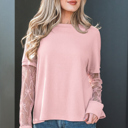  Celestial Bow Mesh Contrast Top