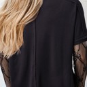  Celestial Bow Mesh Contrast Top