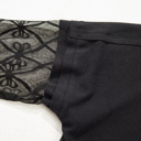  Celestial Bow Mesh Contrast Top