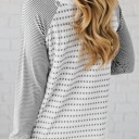  HIDDEN GEMS | Stripe Patchwork Raglan Long Sleeve Tee