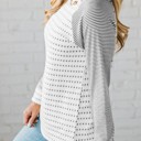  HIDDEN GEMS | Stripe Patchwork Raglan Long Sleeve Tee