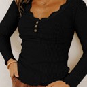  HIDDEN GEMS | Lovely Lace Trim Long Sleeve Top