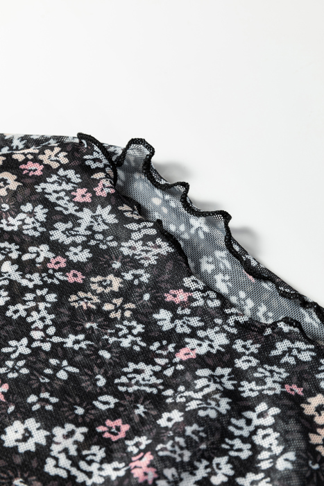 The Sweetest Joy Floral Mesh Top