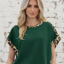  Wild Spirit Leopard Trim Everyday T-Shirt