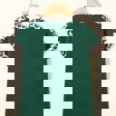  Wild Spirit Leopard Trim Everyday T-Shirt