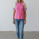  Weekend Wanderer Colorblock Corded Henley T-Shirt