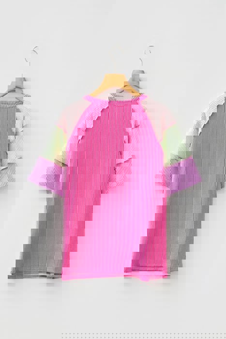 Weekend Wanderer Colorblock Corded Henley T-Shirt