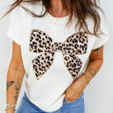  Cute As Can Be Leopard Bow Tee