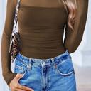  Sultry Sweet Mock Neck Mesh Top