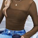  Sultry Sweet Mock Neck Mesh Top