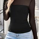  Sultry Sweet Mock Neck Mesh Top