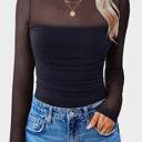  Sultry Sweet Mock Neck Mesh Top