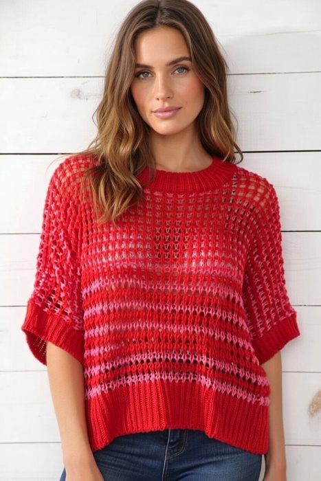 Weekend Winner Stripe Knitted Top