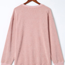  HIDDEN GEMS | Washed Ribbed Pullover Sweatshirt