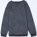  HIDDEN GEMS | Washed Ribbed Pullover Sweatshirt