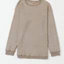  HIDDEN GEMS | Washed Ribbed Pullover Sweatshirt